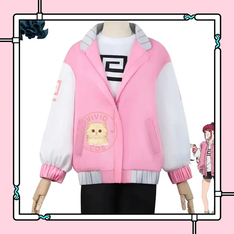 w;3'c\6,b'Sakamoto Dias Nova Series Anime Shaotang Lu Two-Dimensional Cosplay Costume Pink Coat RPG Full Set of Women's 7;m/8\f; view 4
