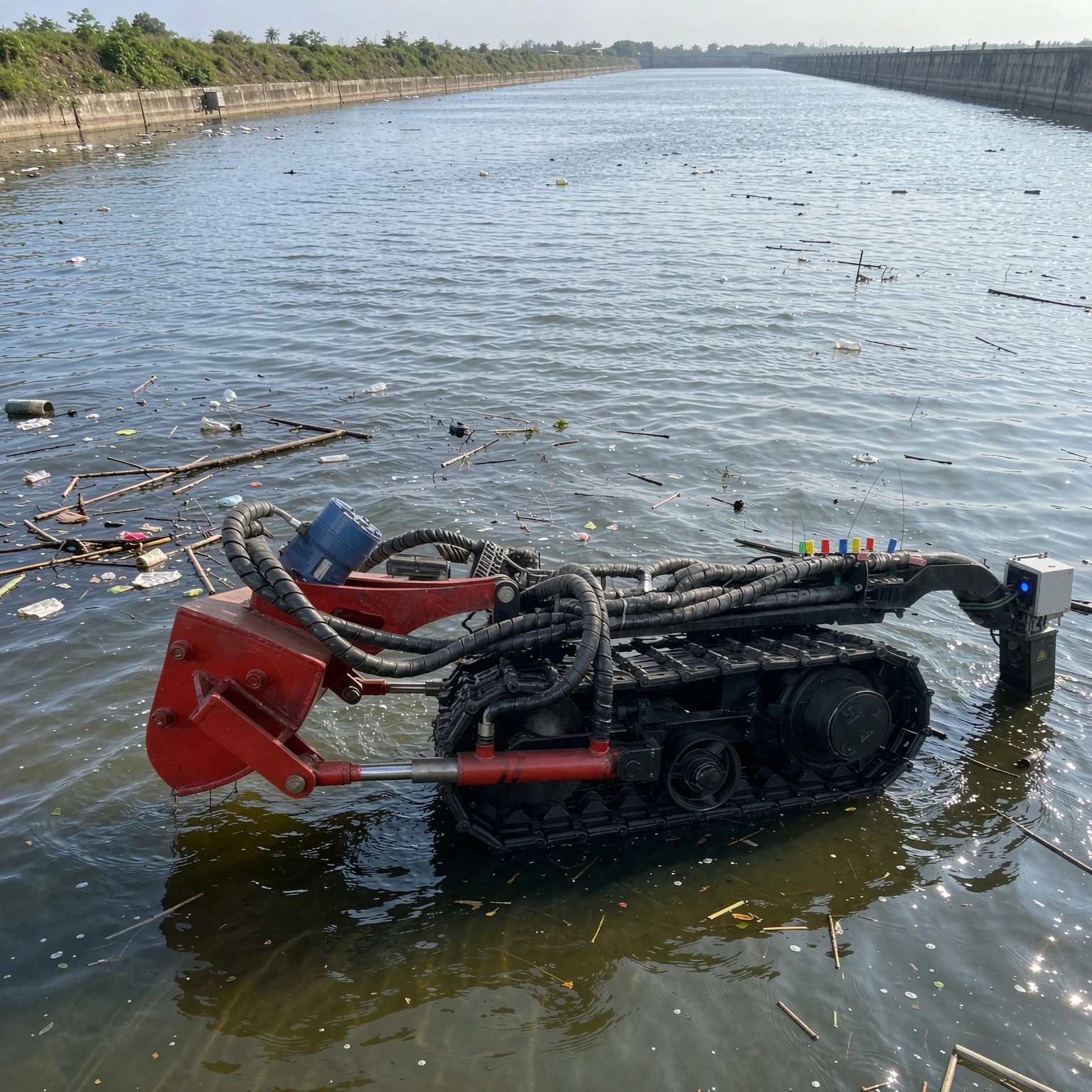 Customized Tracked Chassis Underwater Dredging Robot Underwater Cleaning Machine Septic Tank Dredging Machine