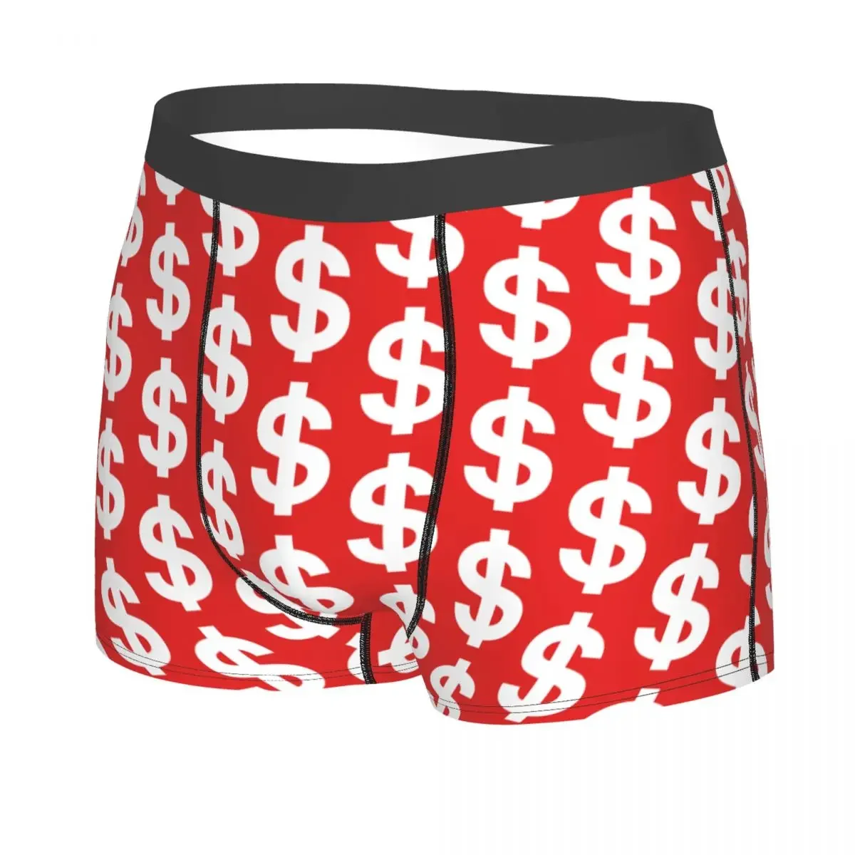 Custom American Money Dollar Logo Underwear Men Stretch Boxer Briefs Shorts Panties Soft Underpants For Male