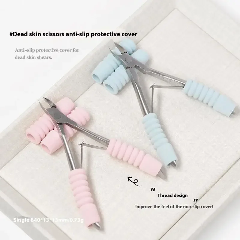 Manchon de protection pour Nail Art, ciseaux pour peau morte, capuchon de main, couvercle de pince pour ciseaux à cuticules, Kit d'outils de manucure et de pédicure, 6 pièces