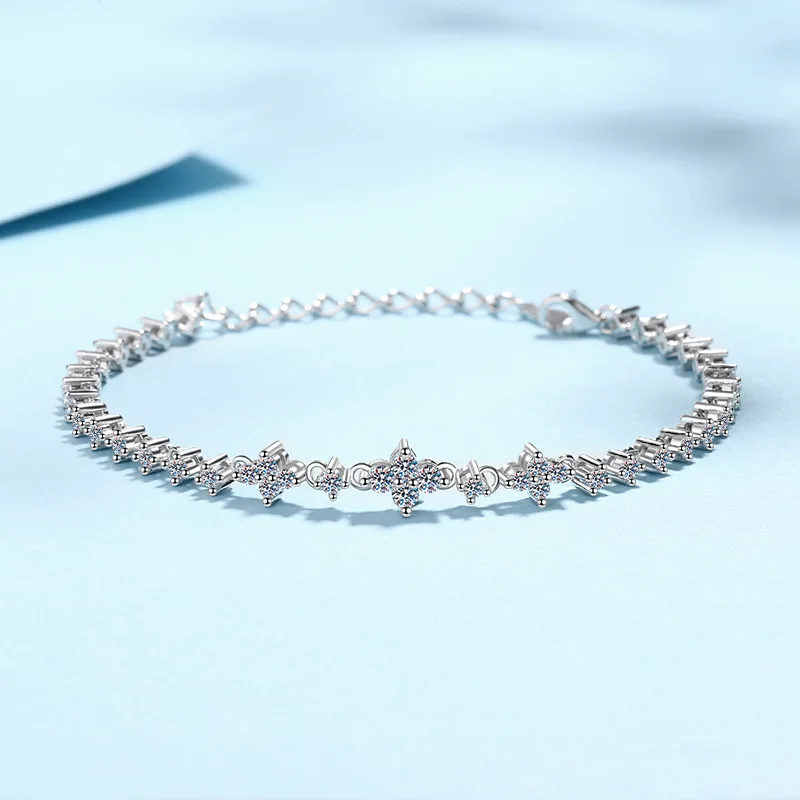 Simple Grand Full Circle Light Luxury Bracelet For Women 1.38ct Moissanite PT950 Platinum | Classic versatile for daily commute