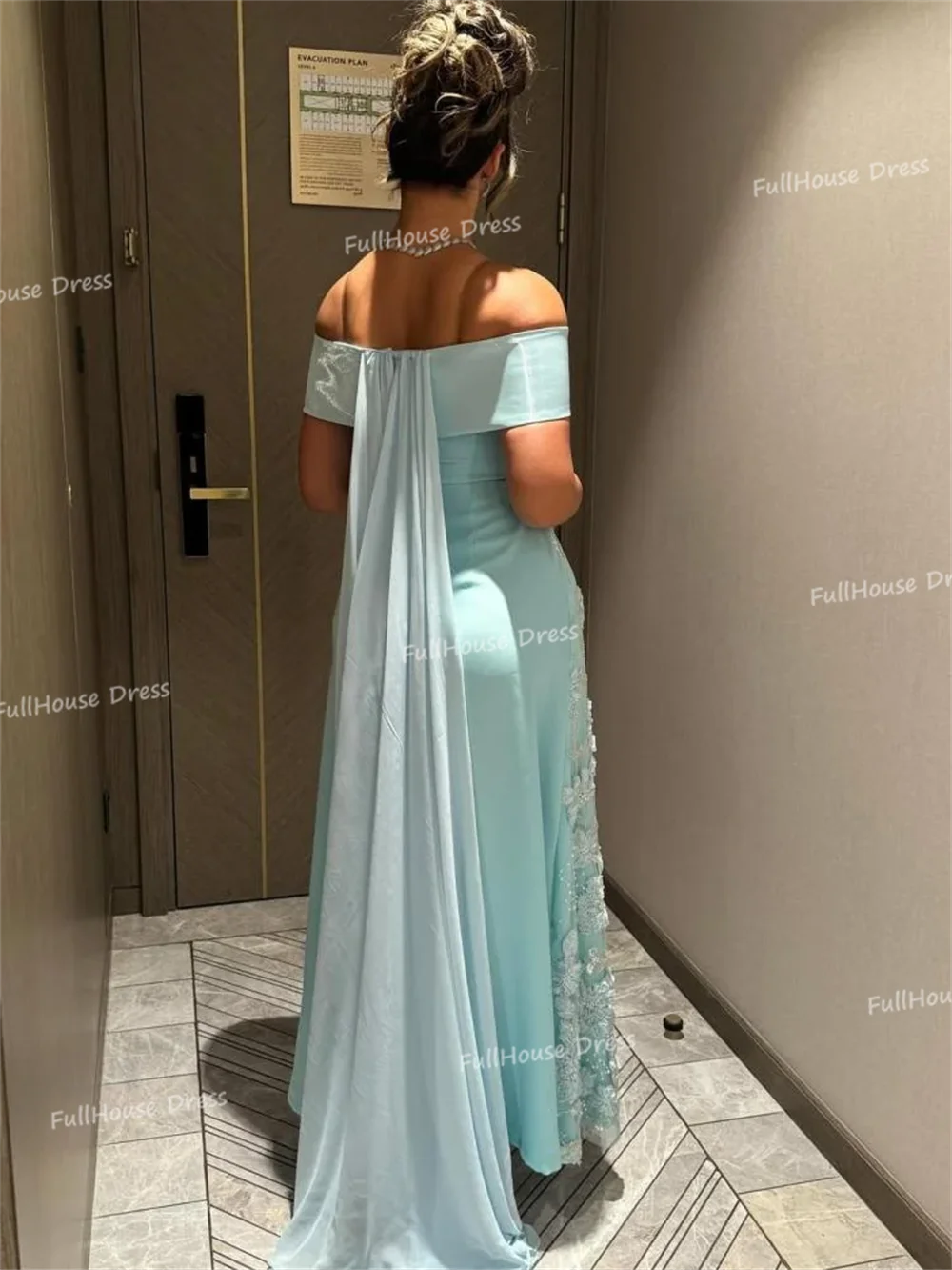 العرف أنيقة قارب طوق الأزهار التطريز مثير غمد مساء اللباس عارية الذراعين فستان طويل حزب شارون سعيد