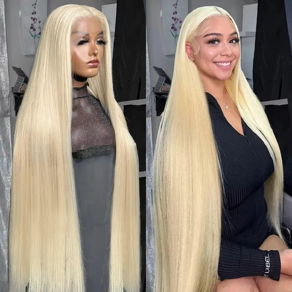 13x6 HD Lace Frontal 613 Blonde Lace Front Wig Straight Human Hair Wigs For Women 200 Density 13x4  Wigs Pre Plucked Remy Hair