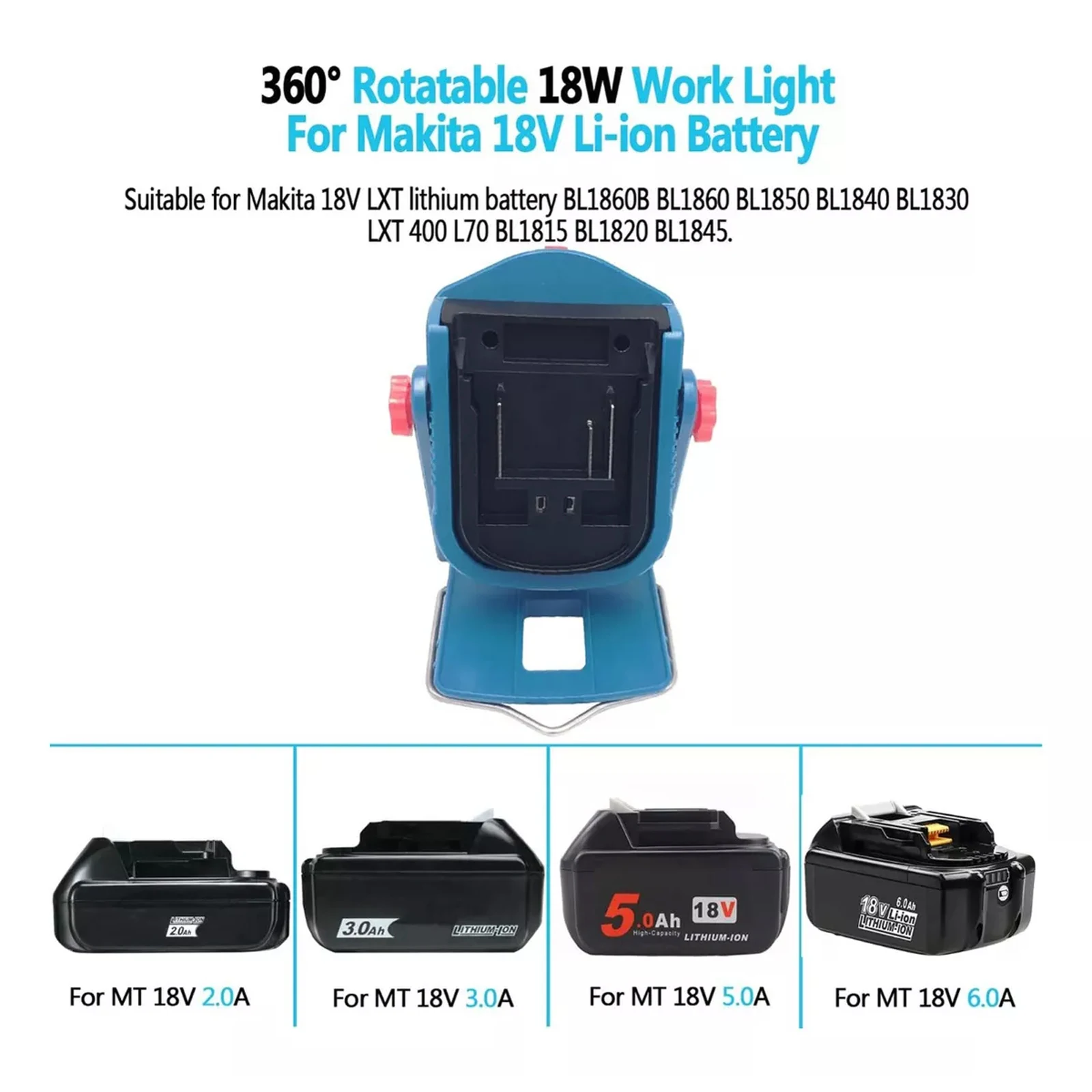 Spherical Lamp Working Led Light for Makita 14/18V Li-ion Battery Outdoor Lantern Tool