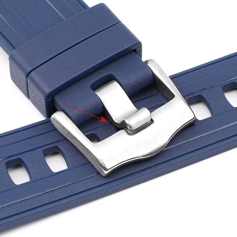 Gebogenes Gummiarmband für Omega Seamaster 300 20mm Sport Wasserdichtes Herren TPU Ersatzarmband Uhrenzubehör – Detail 4