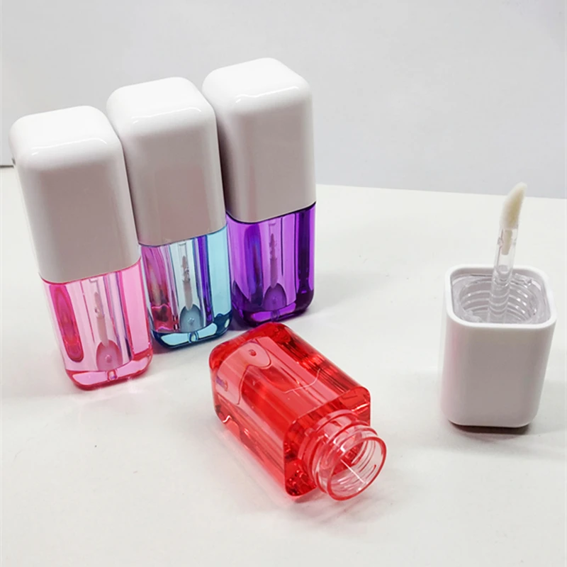 100pcs Plastic Lip Gloss Tube Lip Balm Refill Bottle Liquid Lipstick Tube With Brush Beauty Container