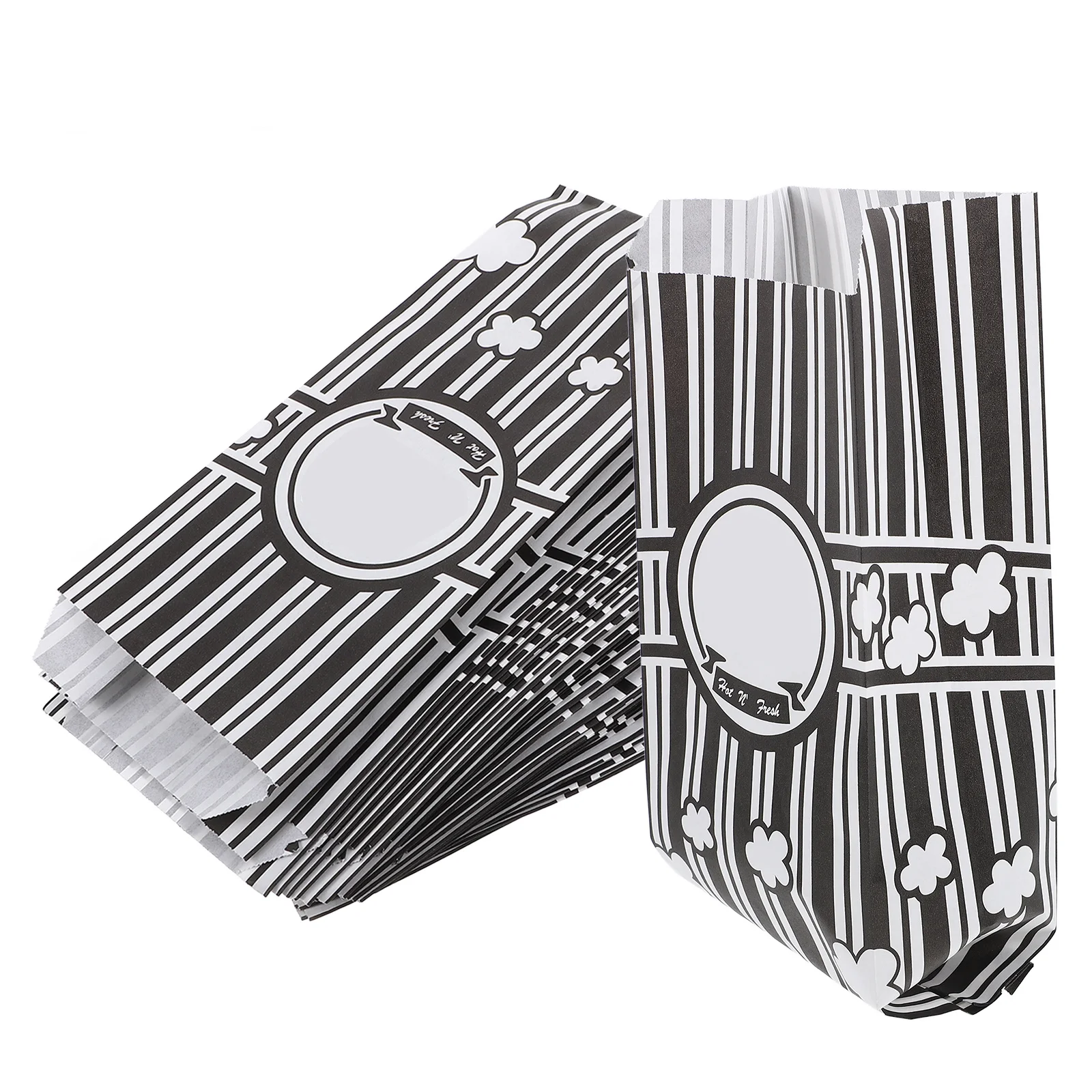 

100Pcs Kraft Paper Popcorn Bags Greaseproof Pointed Bottom Snack Holders for Theaters Movie Nights Party Popcorn Treats Supplies