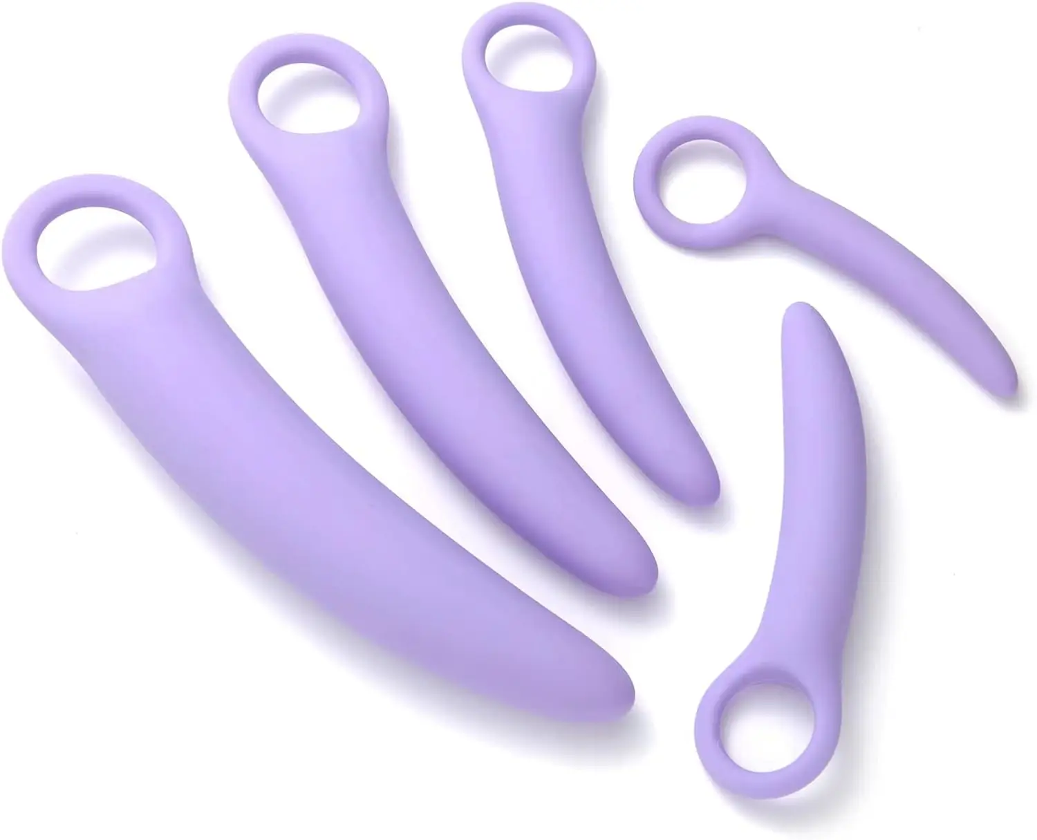 5 Pack Silicone Pelvic Floor Muscle Dilator Trainer Set,Pelvic Wand Massager for Women，Pelvic Floor Strengthening Device - Purp - Image 6