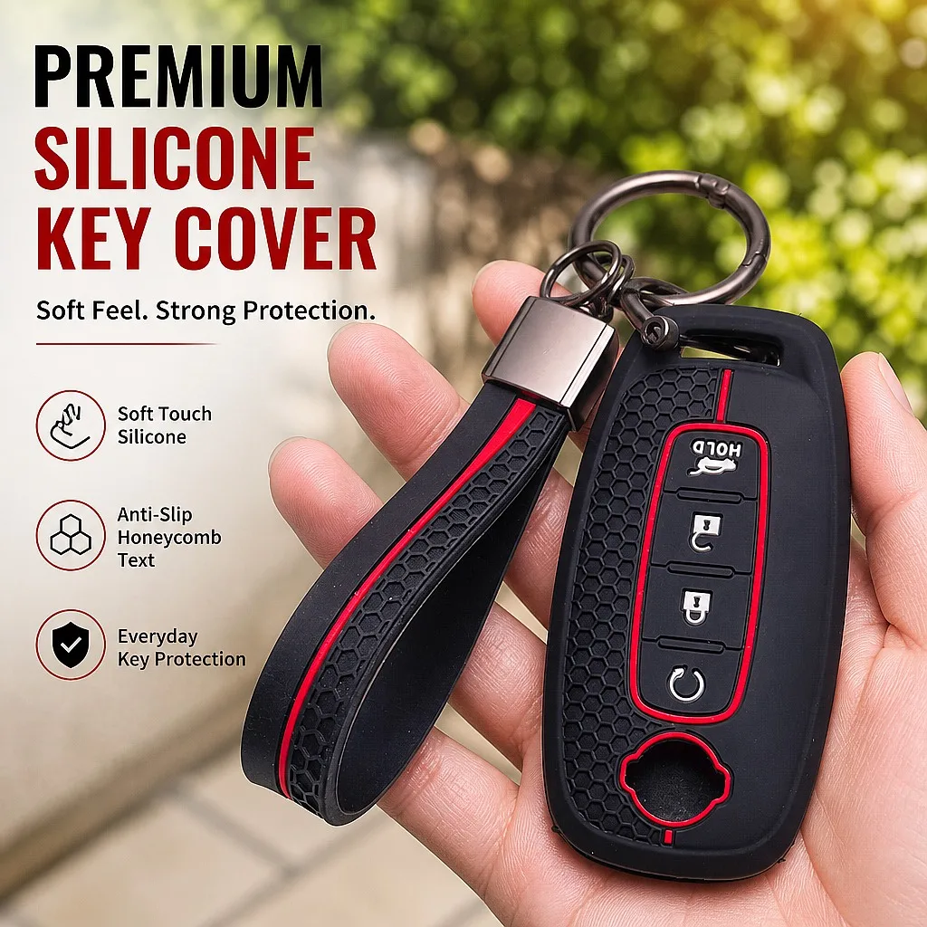 Key Fob Cover for Nissan Sentra Altima Models Rogue with Keychain Anti-Scratch Shockproof Soft Grip Button Friendly Easy Install