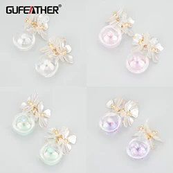 GUFEATHER MB67,jewelry accessories,hand made glass beads,crystal,18k gold plated,charms,jewelry making,diy pendants,2pcs/lot