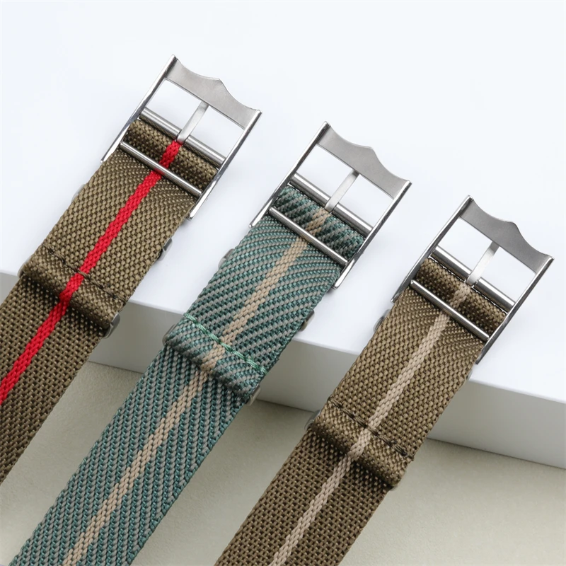 For Tudor Biwan Qicheng Little Red Flower Blue Yellow Red Canvas Accessories 20 22mm Canvas Nylon Durable Safety Watchband