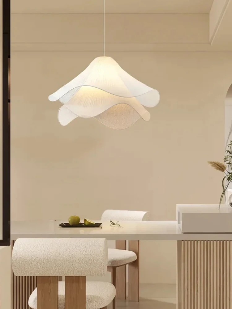 Hanglamp LED Nordic Minimalistische witte stof bloem Kroonluchter Woonkamer Slaapkamer Restaurant Minimalistische Home Decor Verlichting - afbeelding 2