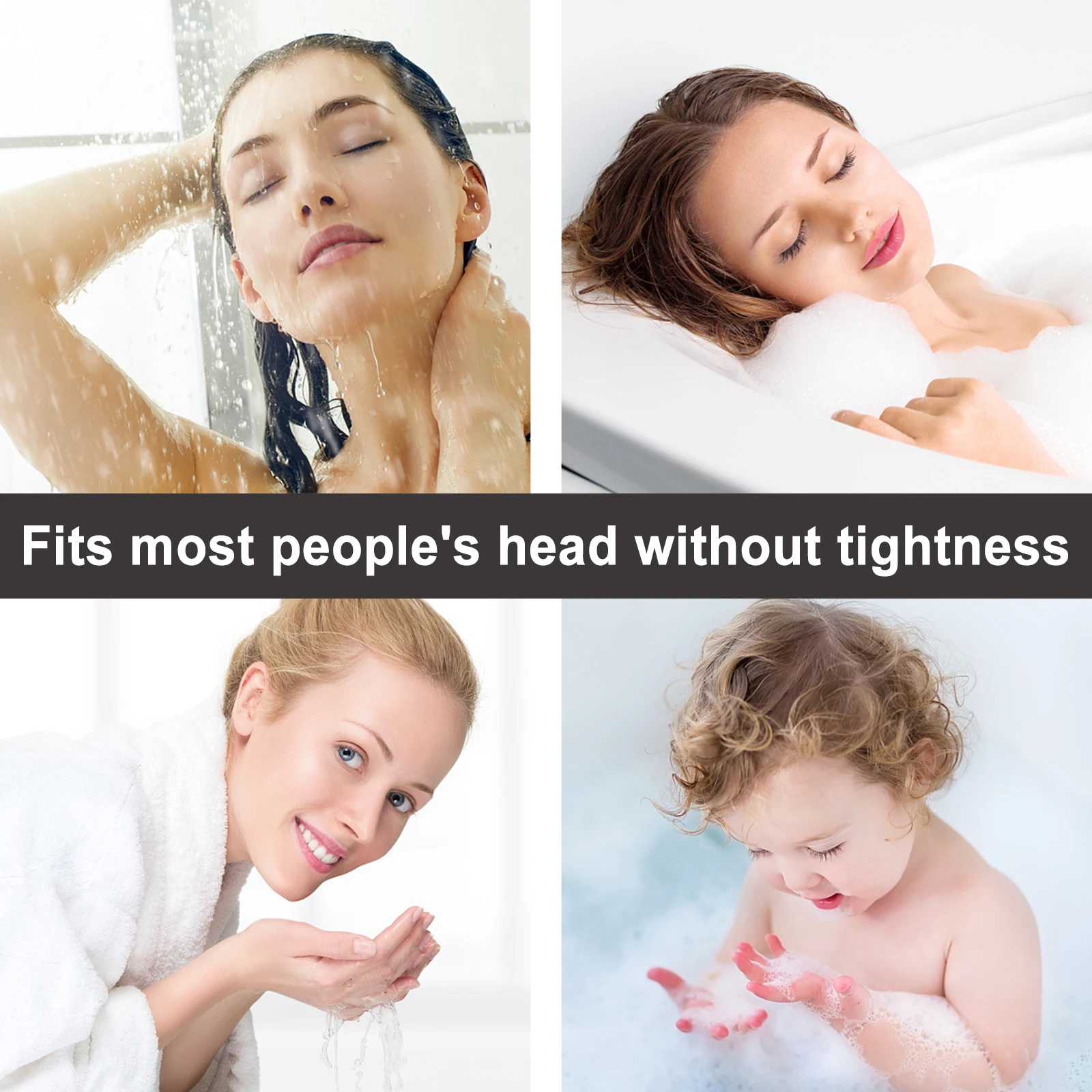 

6pcs Waterproof Bathing Caps Reusable Shower Hats Foldable Lightweight Hair Caps Travel Size Comfortable Fit Great Gift
