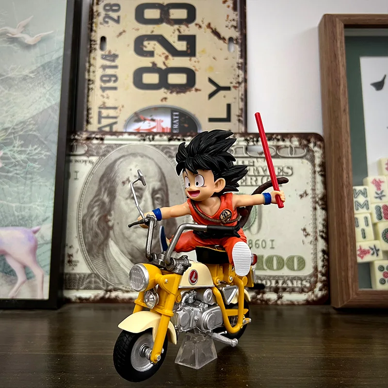 Anime Dragon Ball Figuur Meester Roshi Tiener Goku Rijden Op Een Motor Pvc Model Collectie Pop Desktop Decoratie Speelgoed Geschenken