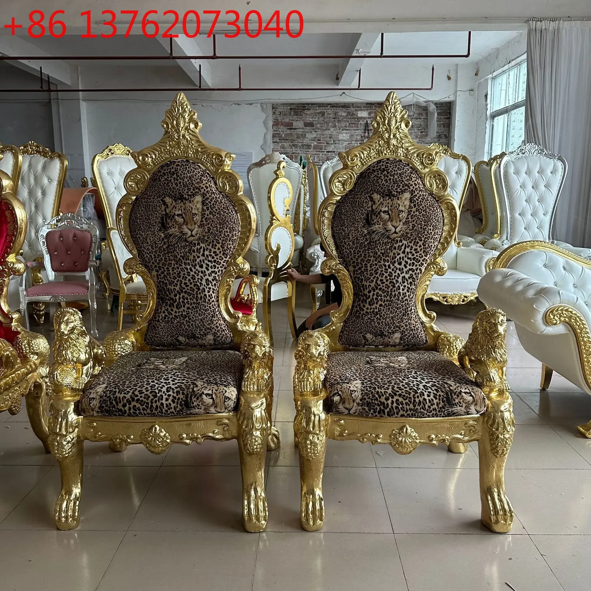 King Chair Hotel Clubhouse Sofa Image Decoration Big Lion Chair