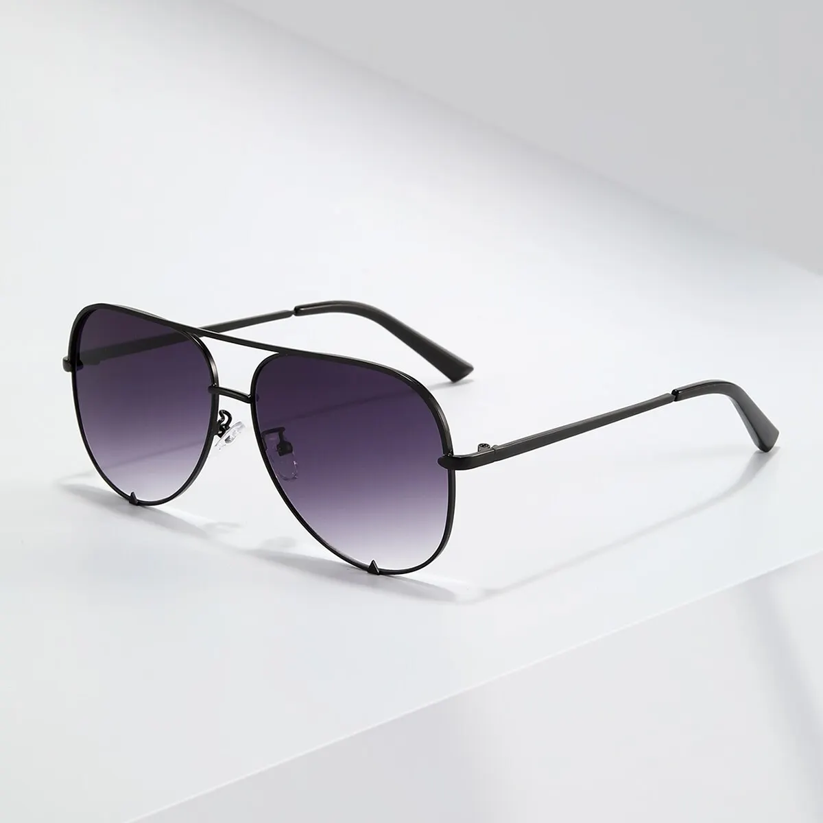 European And American Retro Style Double Beam Toad Mirror Men and Women Metal Sunglasses