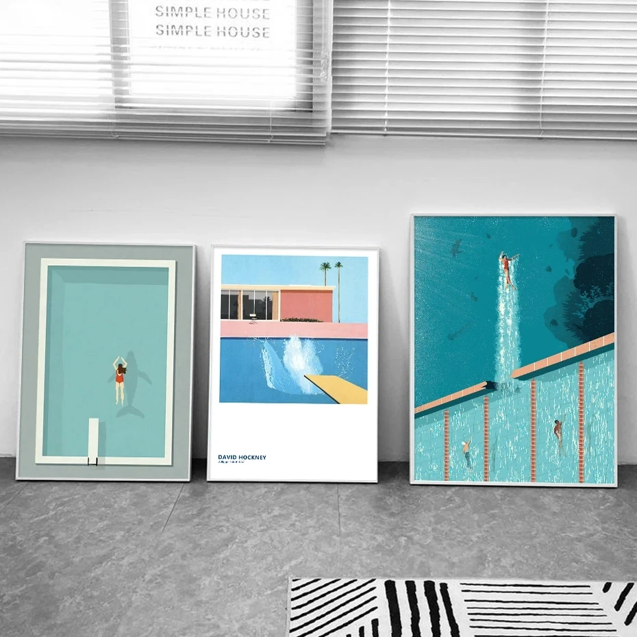 Abstract Inspiring Poster Expand Comfort Zone Swimming Pool Print Canvas Painting Wall Art Pictures for Office Home Decoration