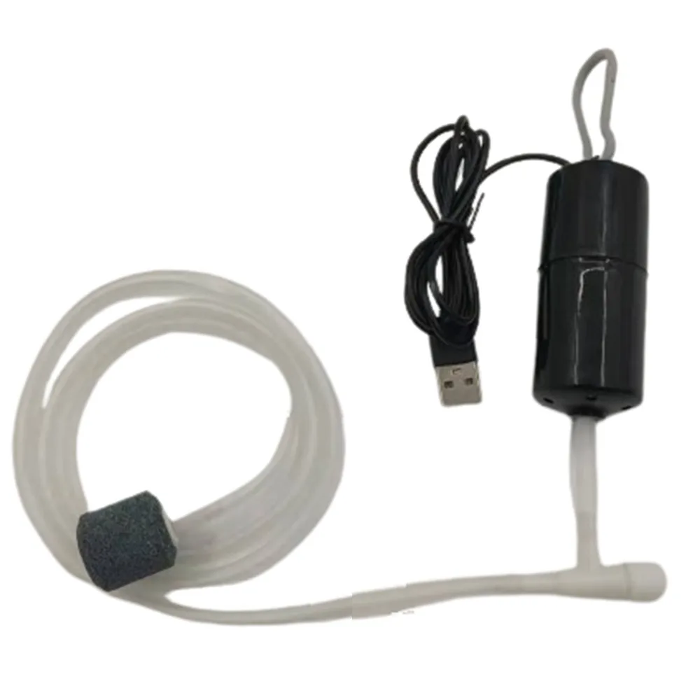 

Adjustable Aquarium Oxygen Air Pump Double Hose USB Charging Aquatic Terrarium Filter Anti-slip Ultra Quiet Small Oxygen Pump