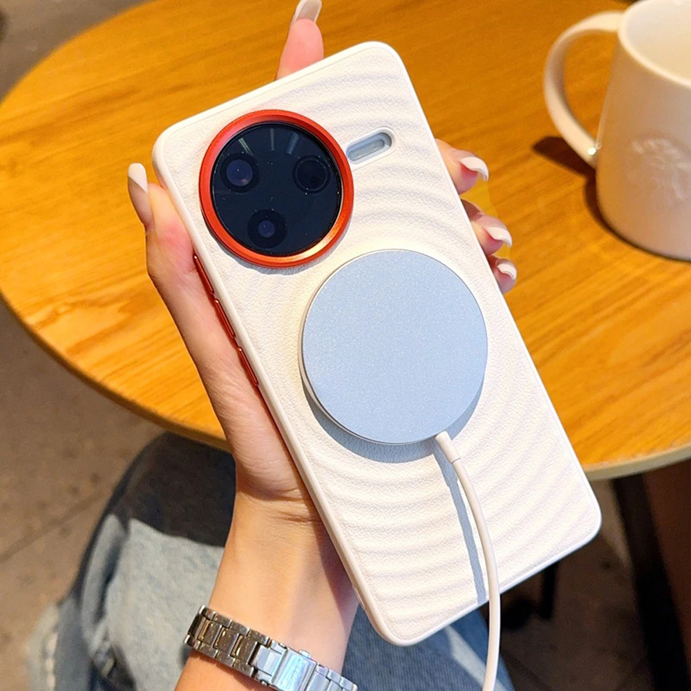 حافظة مغناطيسية بنمط تموج لهاتف Xiaomi Redmi K90 Pro Max Poco F7 Ultra عدسة معدنية جلدية حماية غطاء مقاوم للصدمات #3