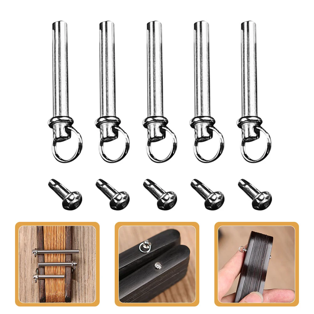 

5Sets Handheld Fan Repairing Accessory Solid Shaft Rivet Nuts Cost-Effective Solution Folding Fan Shaft Nut and Rivets