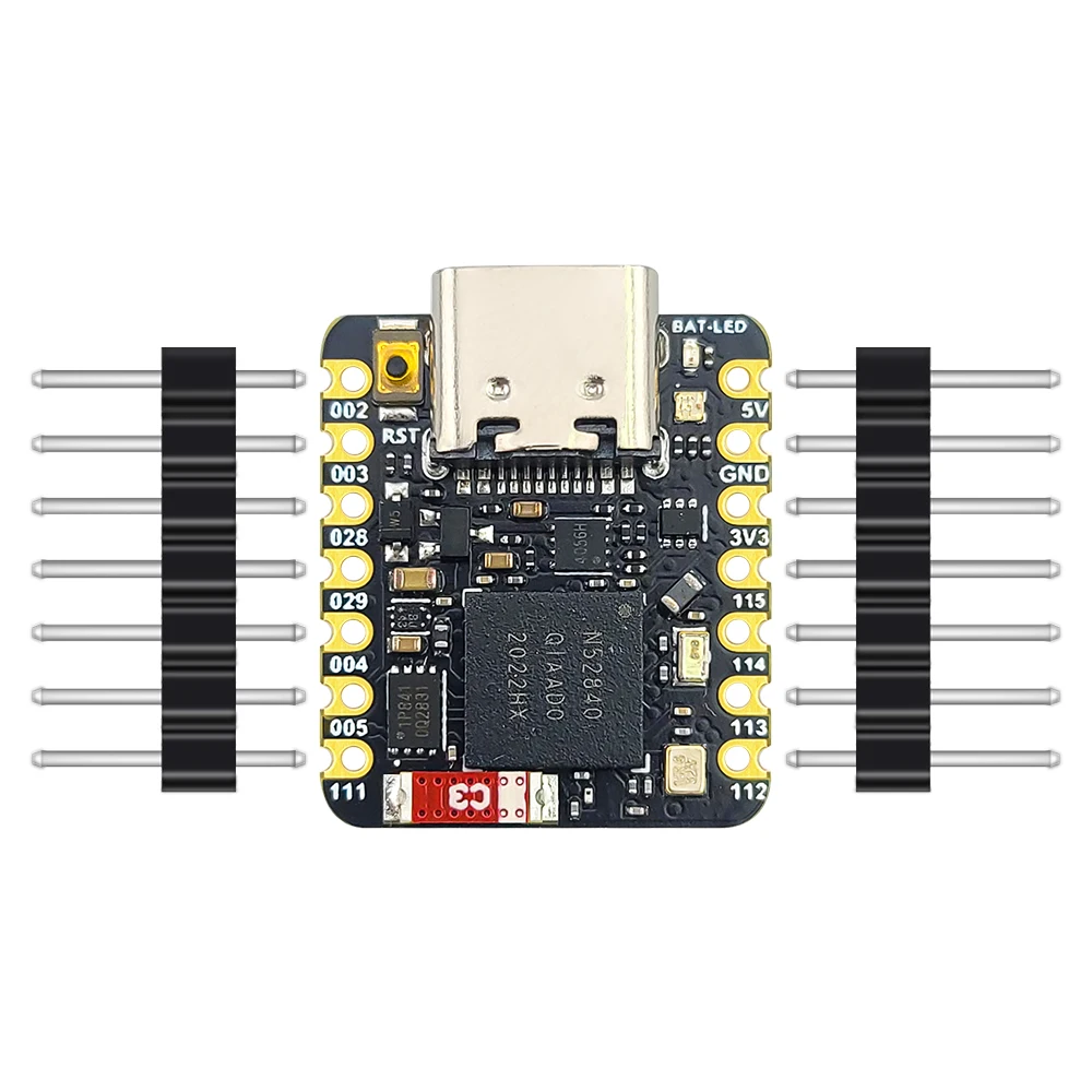 Mini NRF52840 Bluetooth 5.0 Development Board MCU Main Control 18x21mm QSPI Flash Type-C Interface for IoT Projects