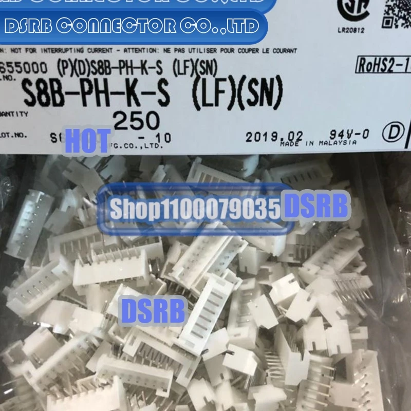 

250 шт./лот S8B-PH-K-S 8P ширина ножек 2,0 мм 100% новые и оригинальные