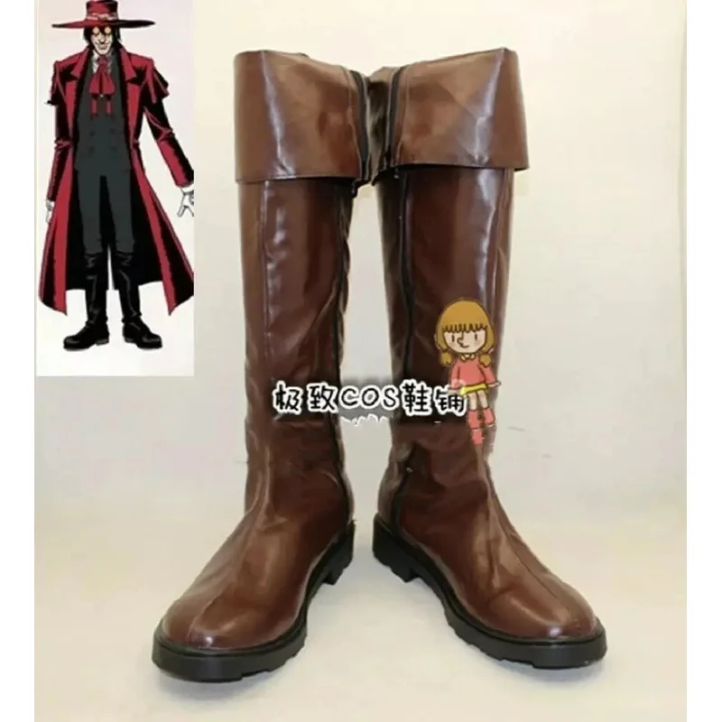 

Hellsing Alucard Косплей Костюм Охотник на вампиров Сапоги Ботинки Обувь