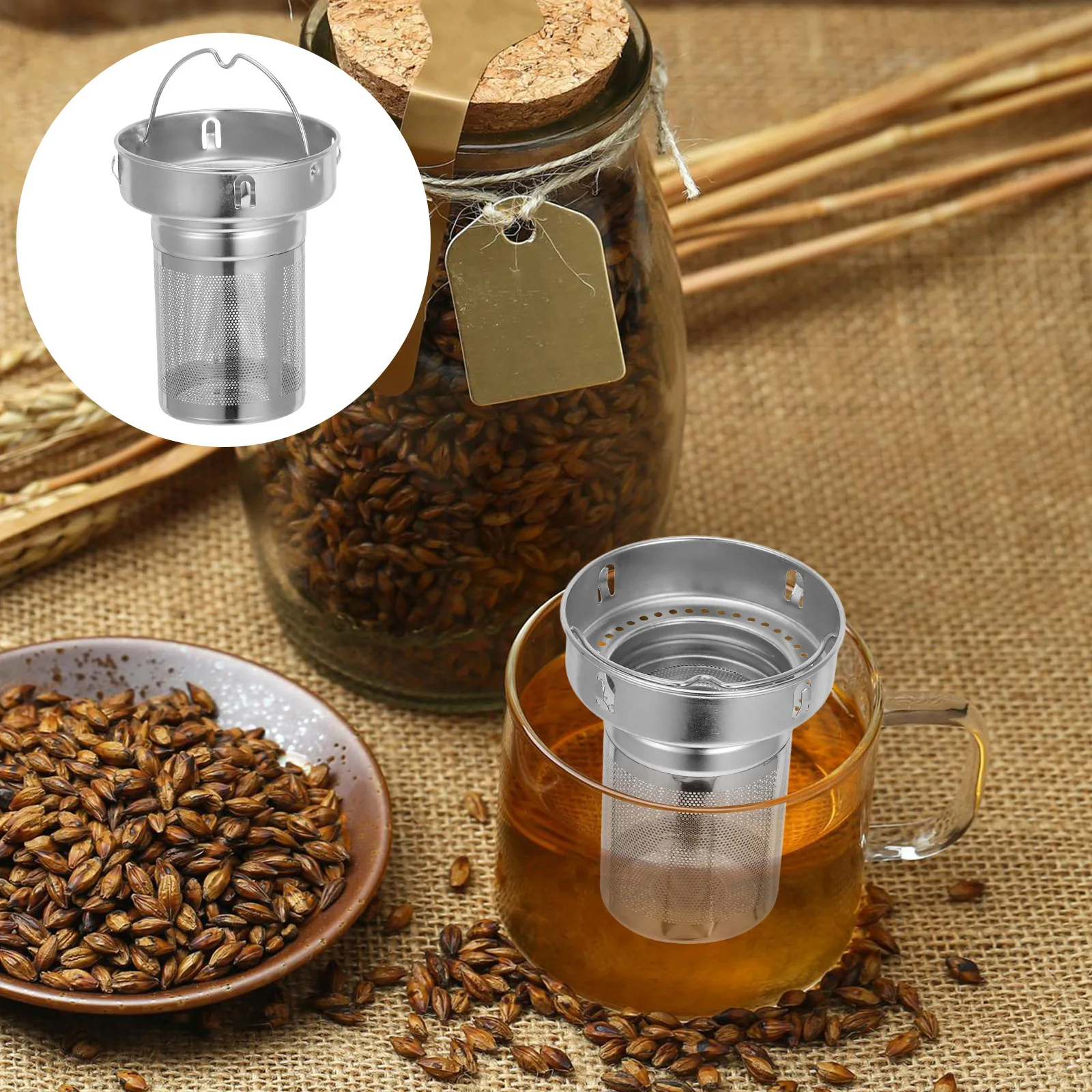 

Stainless Steel Tea Infuser Metal Mesh Filter for Loose Leaf Tea Mugs Cups Portable Reusable Strainer Teas Filter