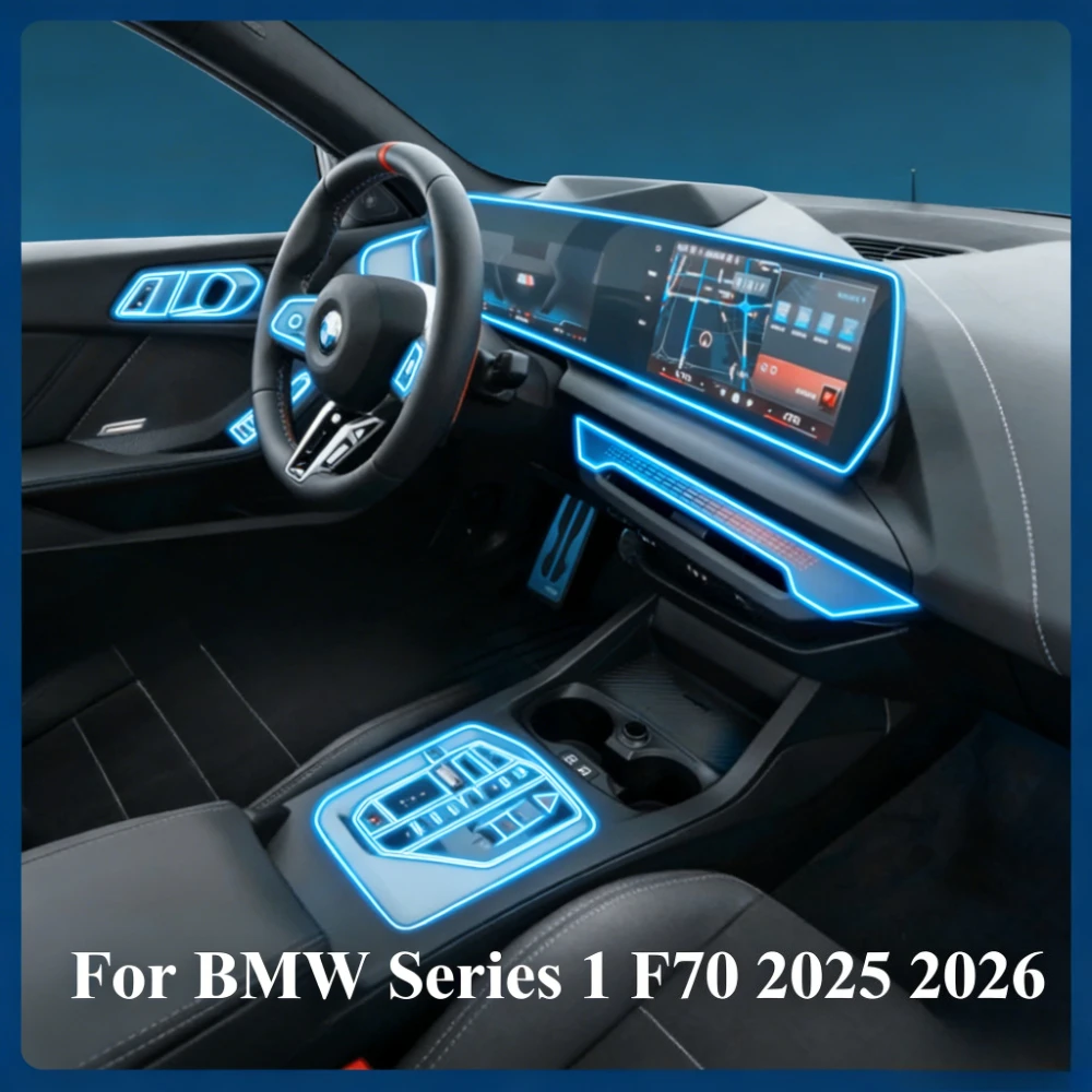 Für BMW Serie 1 F70 2025 2026 innen transparent TPU Getriebe Panel GPS Navigation Center Konsole PPF Schutz film Zubehör