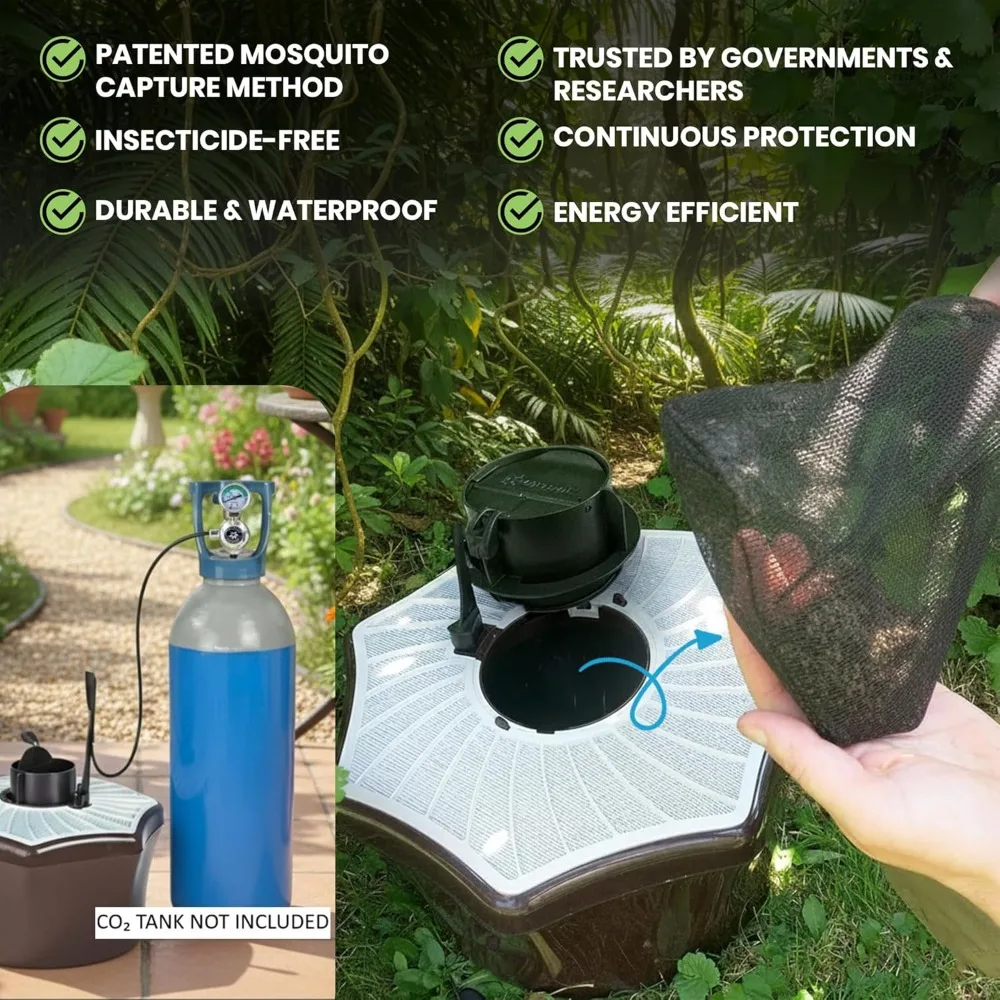 

Hot-Sell!-Outdoor Mosquito Trap with CO2 Booster and Sweetscent Lure Eco Friendly Pesticide Free Pet Safe Electric Catcher for