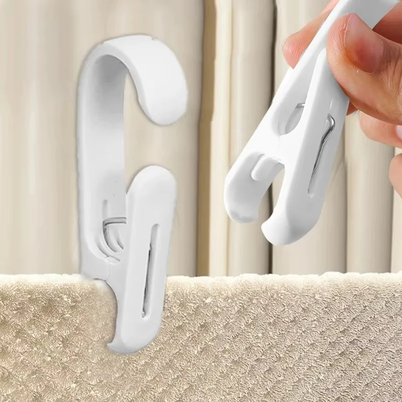 10pcs Multi-Purpose Hanging Clips Hooks Portable Plastic Clamps for Home Kitchen Bathroom Towel Curtain Storage Supplies image 5