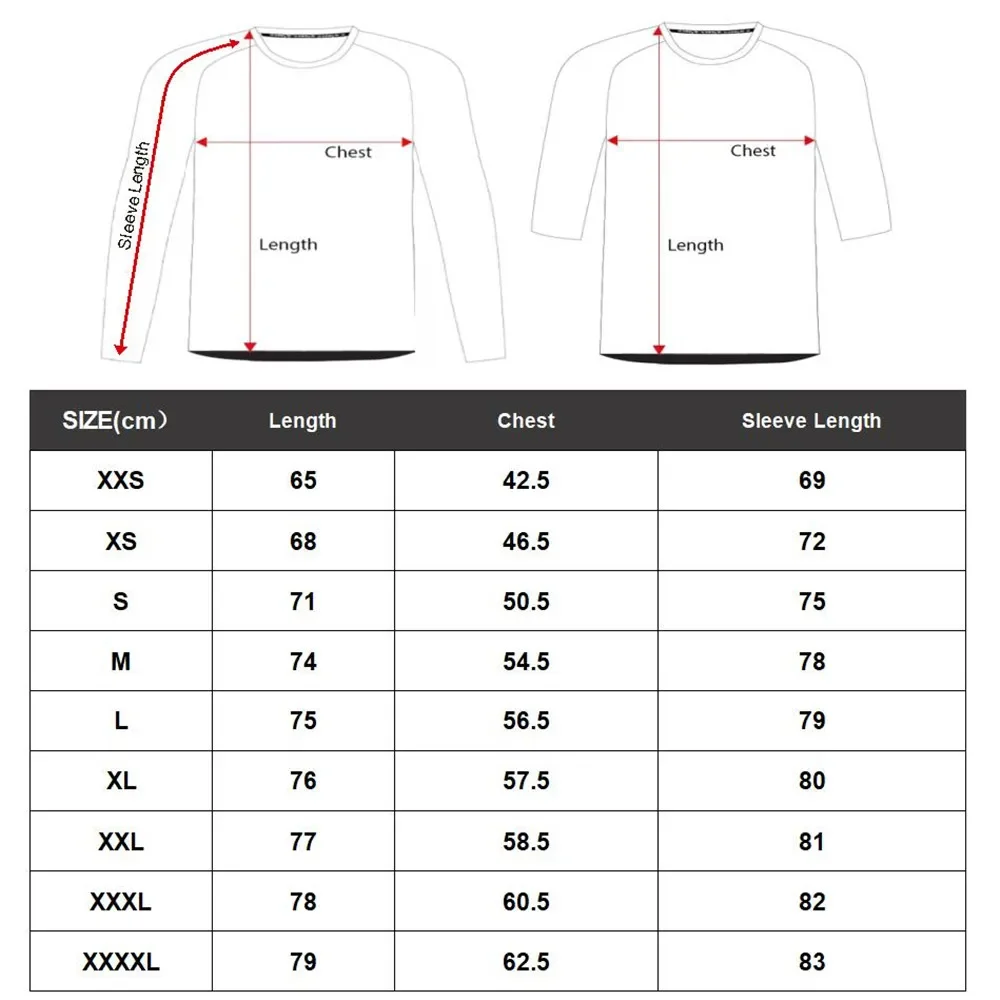 VRTS Men Long Sleeve Cycling Jersey Motocross Enduro Racing T-Shirt Quick Dry Motorcycle MTB Shirts Dirt Bike Downhill BMX DH