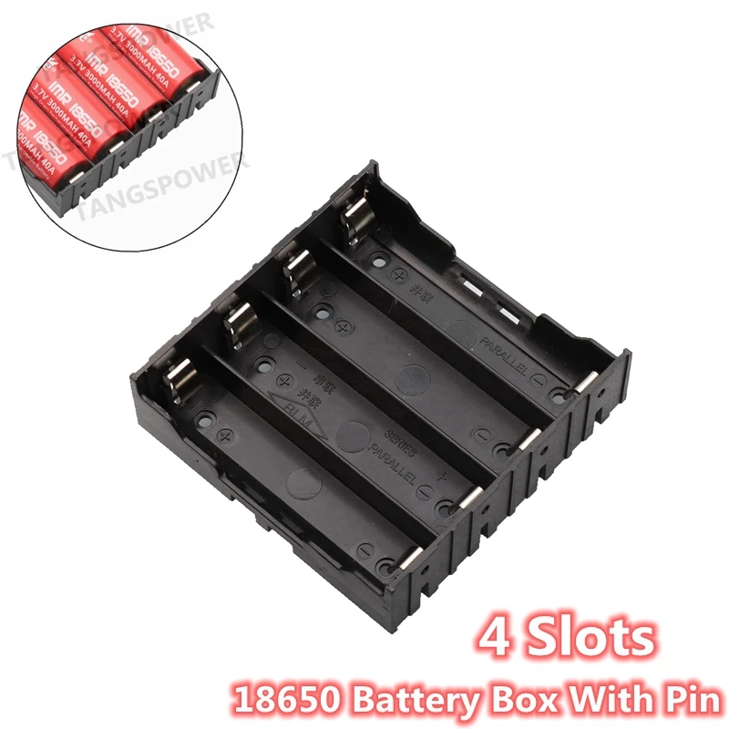 DIY ABS 18650 Battery Holders Case For 4 Slots 3.7V 18650 Battery Box With Hard Pin High quality Easy install