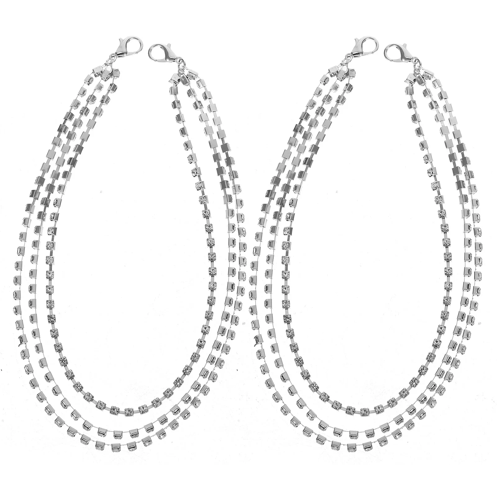 

1 Pair Chain Multi-Layer Bling Sneaker Accessories Chain For Sneakers Shoe Chains Boot Jewelry Shoe Accessories