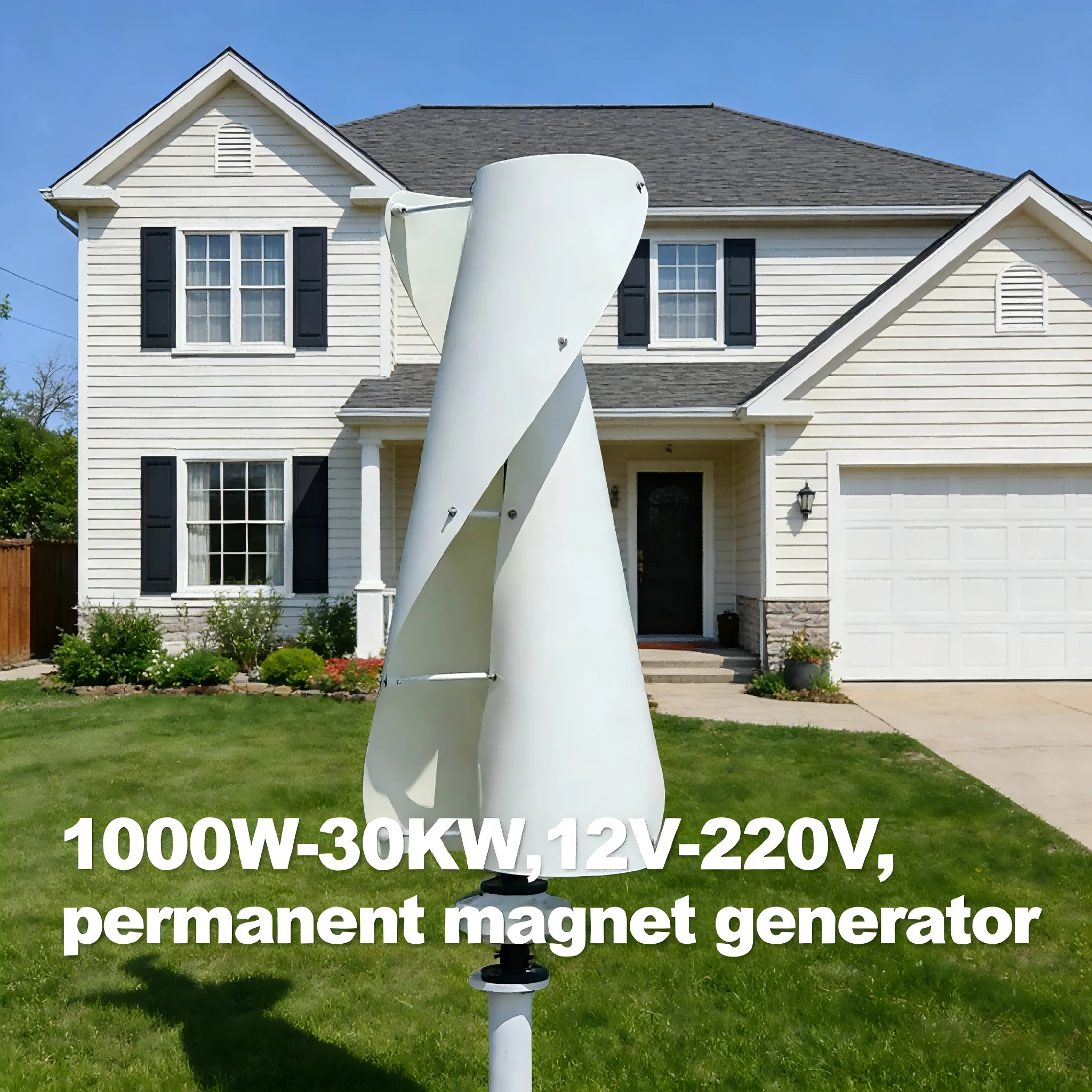 10KW Vertical Axis Wind Turbine Kit 12V 24V 48V with MPPT Controller 3-Phase