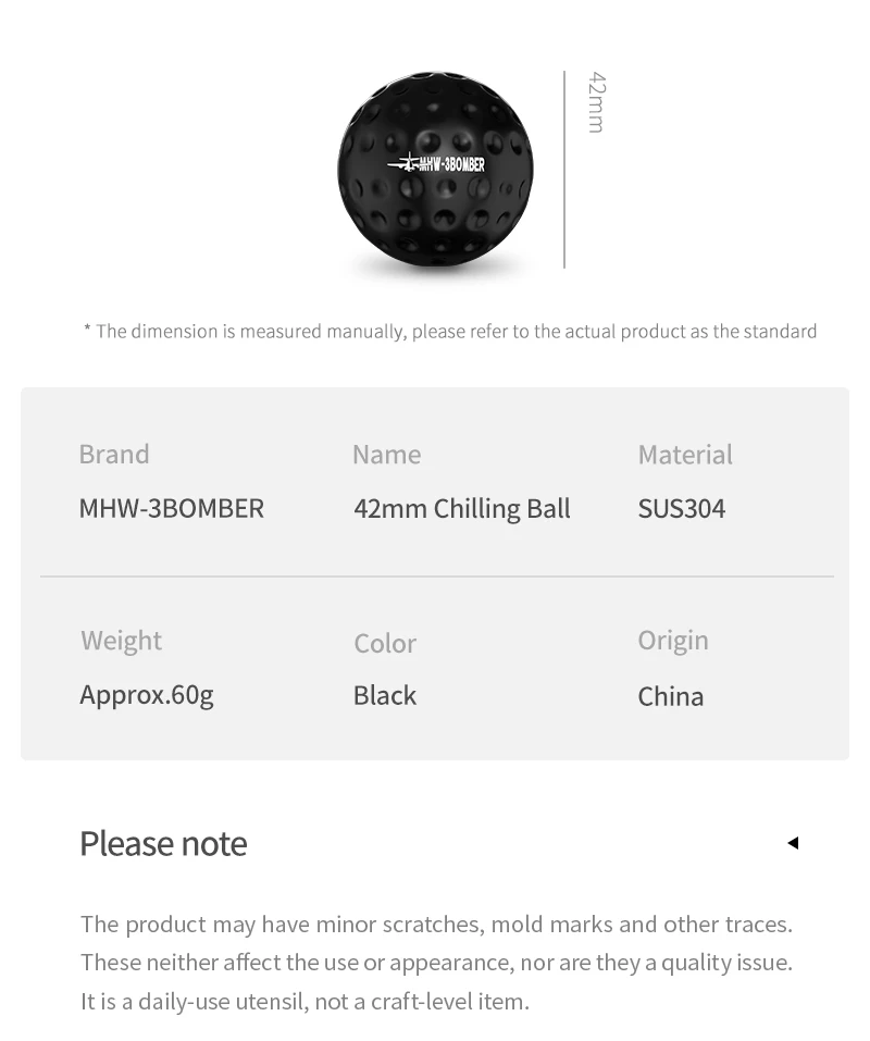 MHW-3BOMBER Pour Over Kühlkugeln 2er-Pack Kaffee-Gefrierkugeln für Pour Over Kaffee Edelstahl-Eiskugeln Barista-Werkzeuge für Zuhause – Detail 2