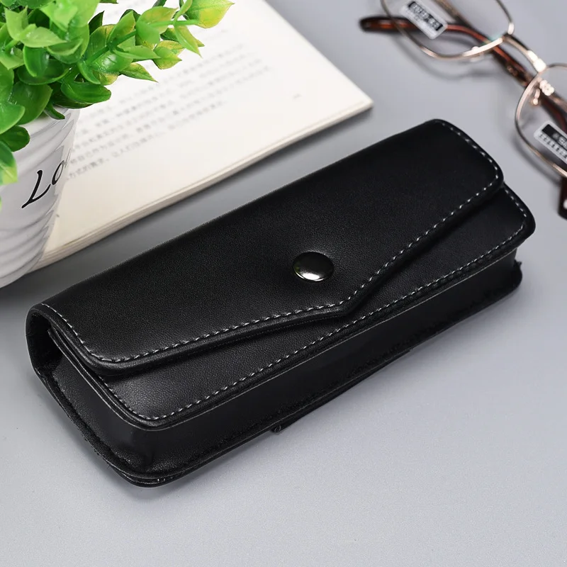 Chic Leather Case: Eyewear & Essentials