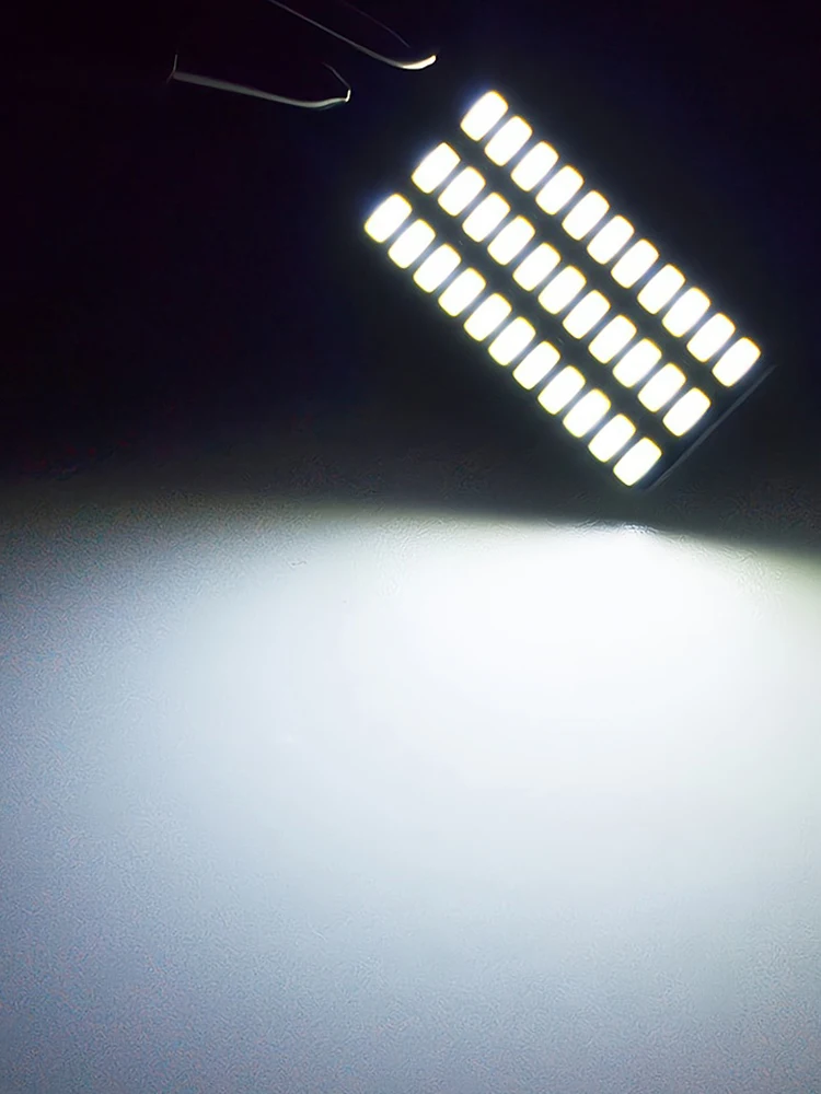 1/2 ampoules LED T10 W5W 3014 33SMD ultra lumineuses pour voiture, plaque d'immatriculation, coffre, feux de stationnement, feux de dégagement, lampe de lecture de plafond 12V, blanc