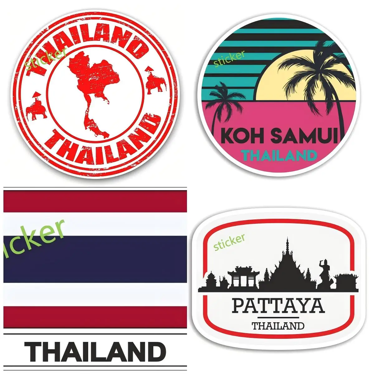 

Thailand Chiang Mai Car Stickers and Decals Waterproof Anime Scratch-proof Car Styling Vehicles Trunk Box Robot Tool Decoration