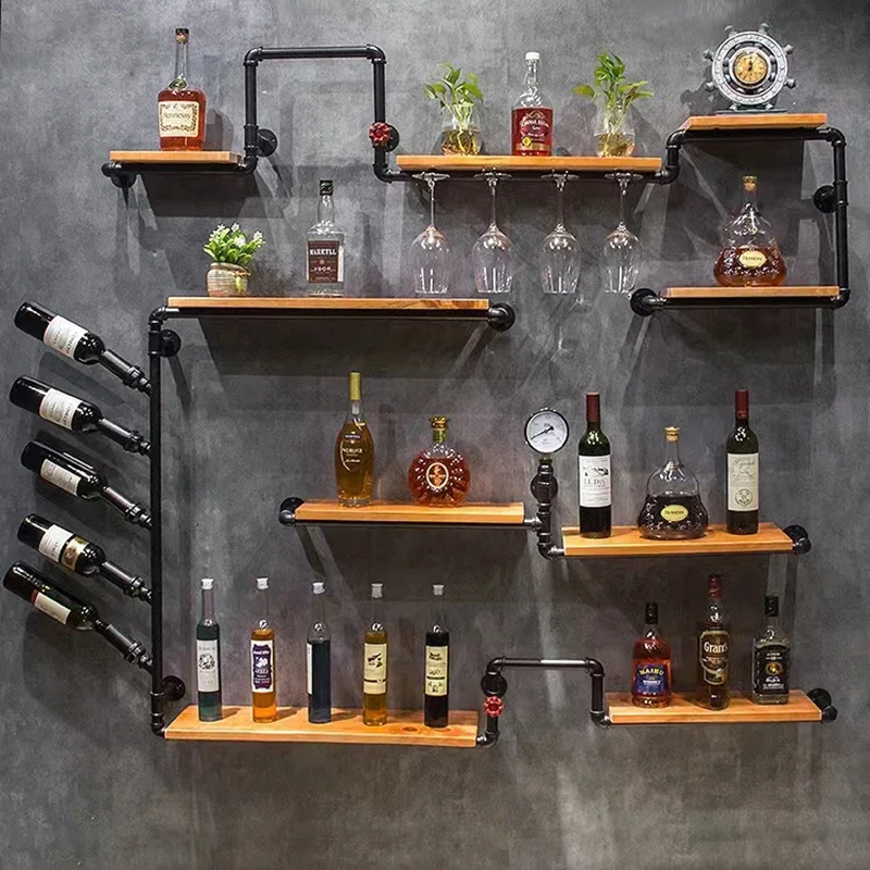 European Style Wine Cabinet Canteen Bar Wall Furniture For Home Furnitures Glass Door Mini Armoire Coffee Organizer Wood Display