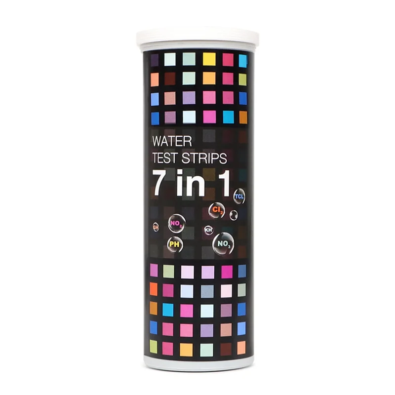 ABSS-100Pcs 7 In 1 PH Test Paper Multipurpose Chlorine/PH/Hardness Test Strips Fish Tanks Well Water Tester Paper view 5