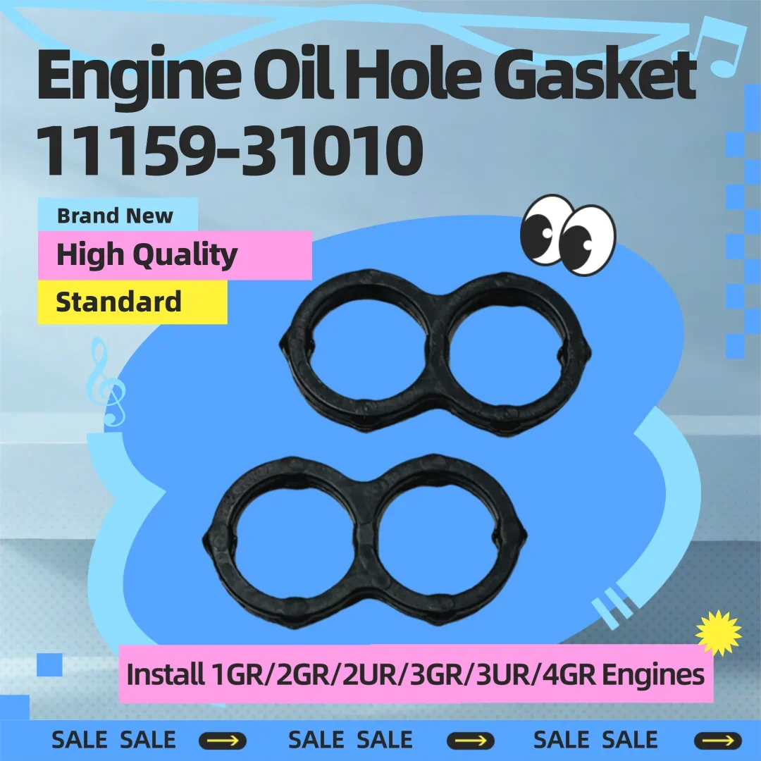 Engine Camshaft Oil Hole Plug 11159-31010 Sealing Ring Parts Compatible Installation for Toyota 1GR/2GR/2UR/3GR/3UR/4GR Engines