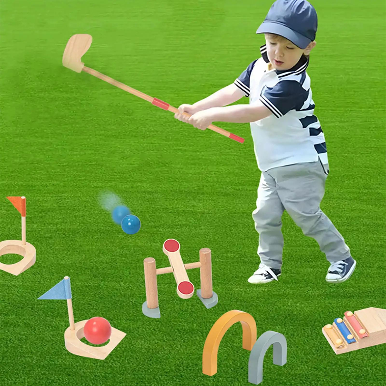 Golf Set Golf Toy Practice Set Parent Child Interaction for Children Age 3 4 5