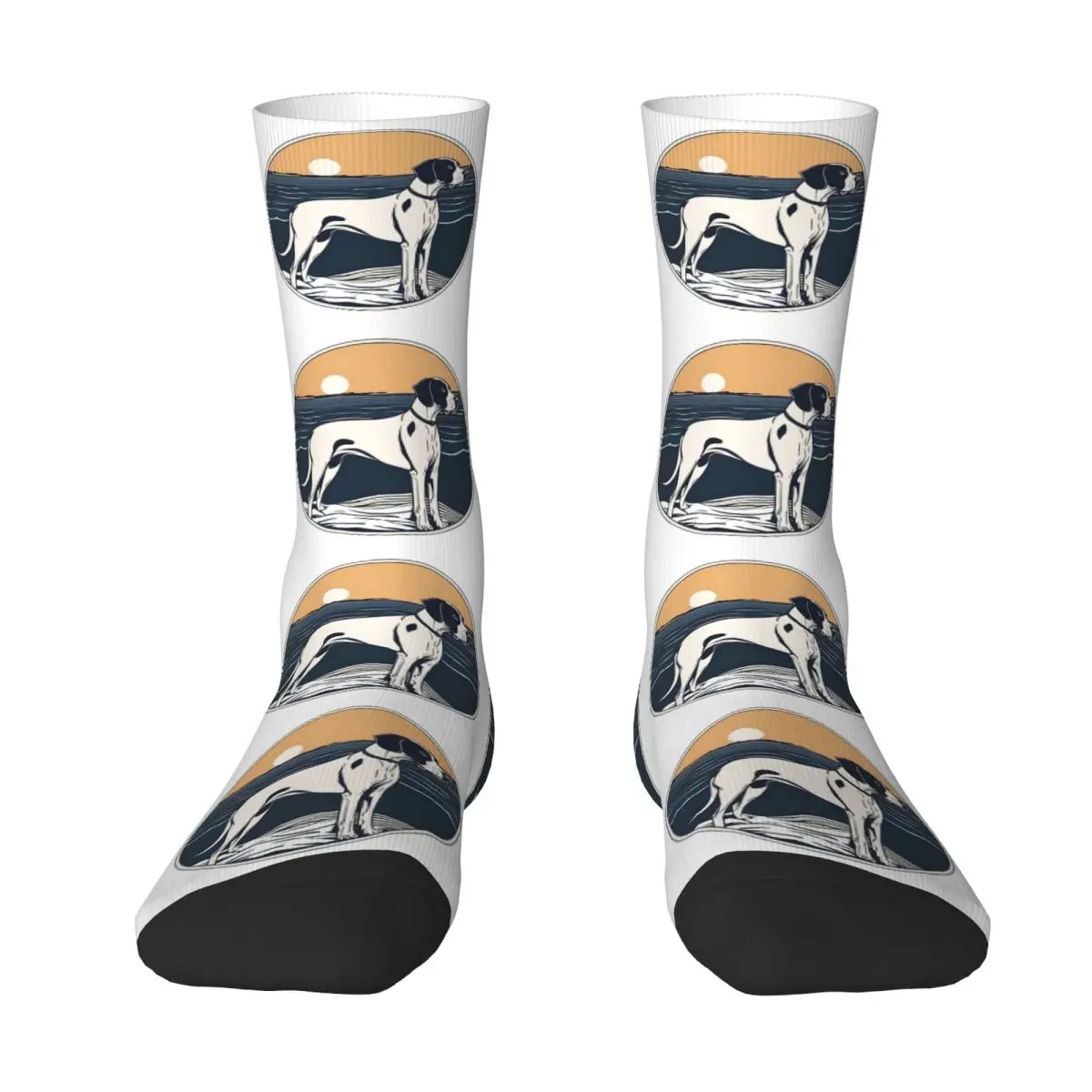 

Traveler Dog In The Sea English Pointer Dog Onwer Socks Sweat Absorbing Stockings All Season Long Socks Unisex Christmas Gifts