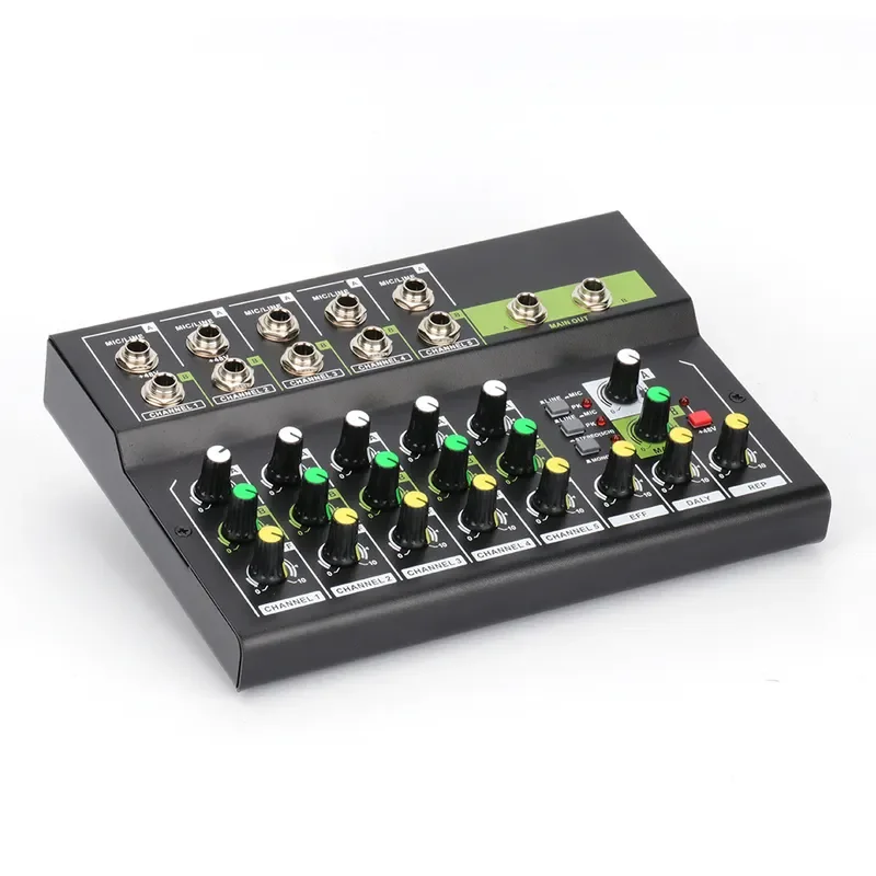 for MIX5210S Sound Console Metal 10-way Small Reverberator Audio Mixer Professional DJ Equipment Karaoke Machine