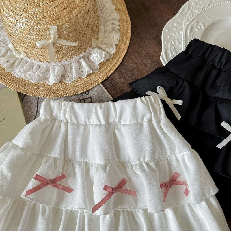 

All-Match Gadget Girls' Cake Skirt Summer Stylish Versatile Short Skirt Summer Solid Color Half Skirt Trendy
