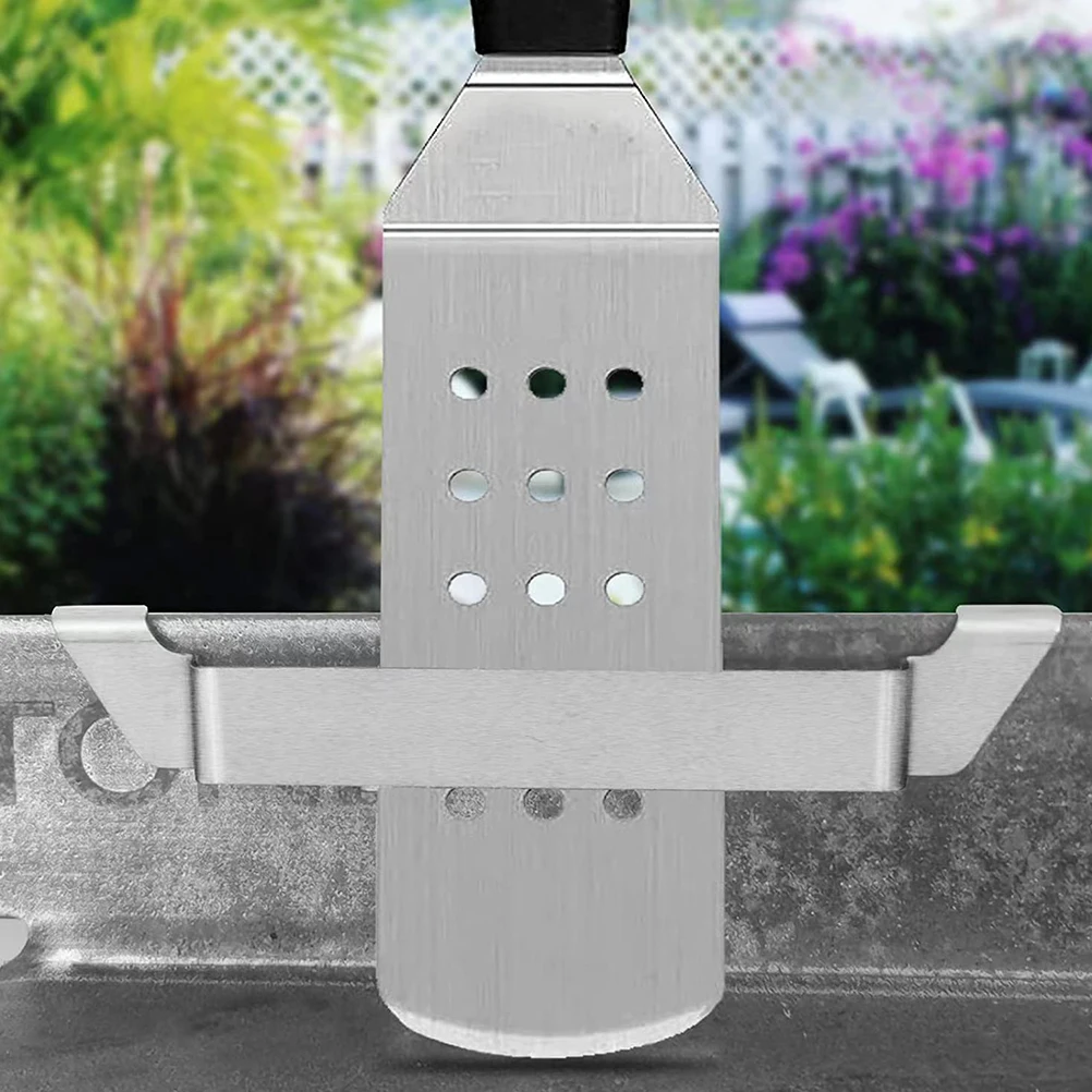 

3pcs Stainless Steel BBQ Tool Rack Spatula Holder Kitchen Organizer Griddle Grill Barbecue Accessories Baking Pan Stand