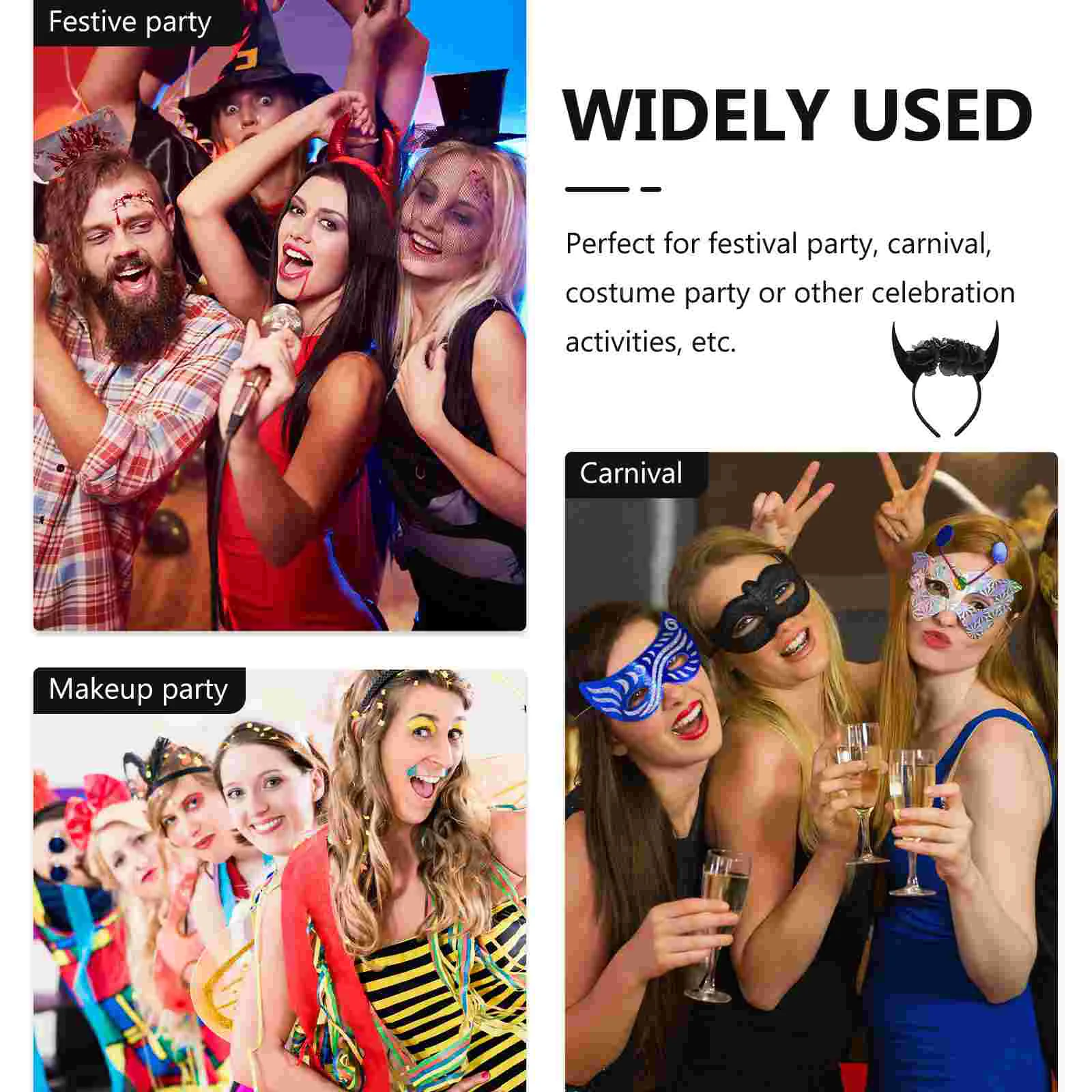 Chifre bandana chifres de boi hairband demônio cosplay aros pano flor resina fantasma festa de halloween criança