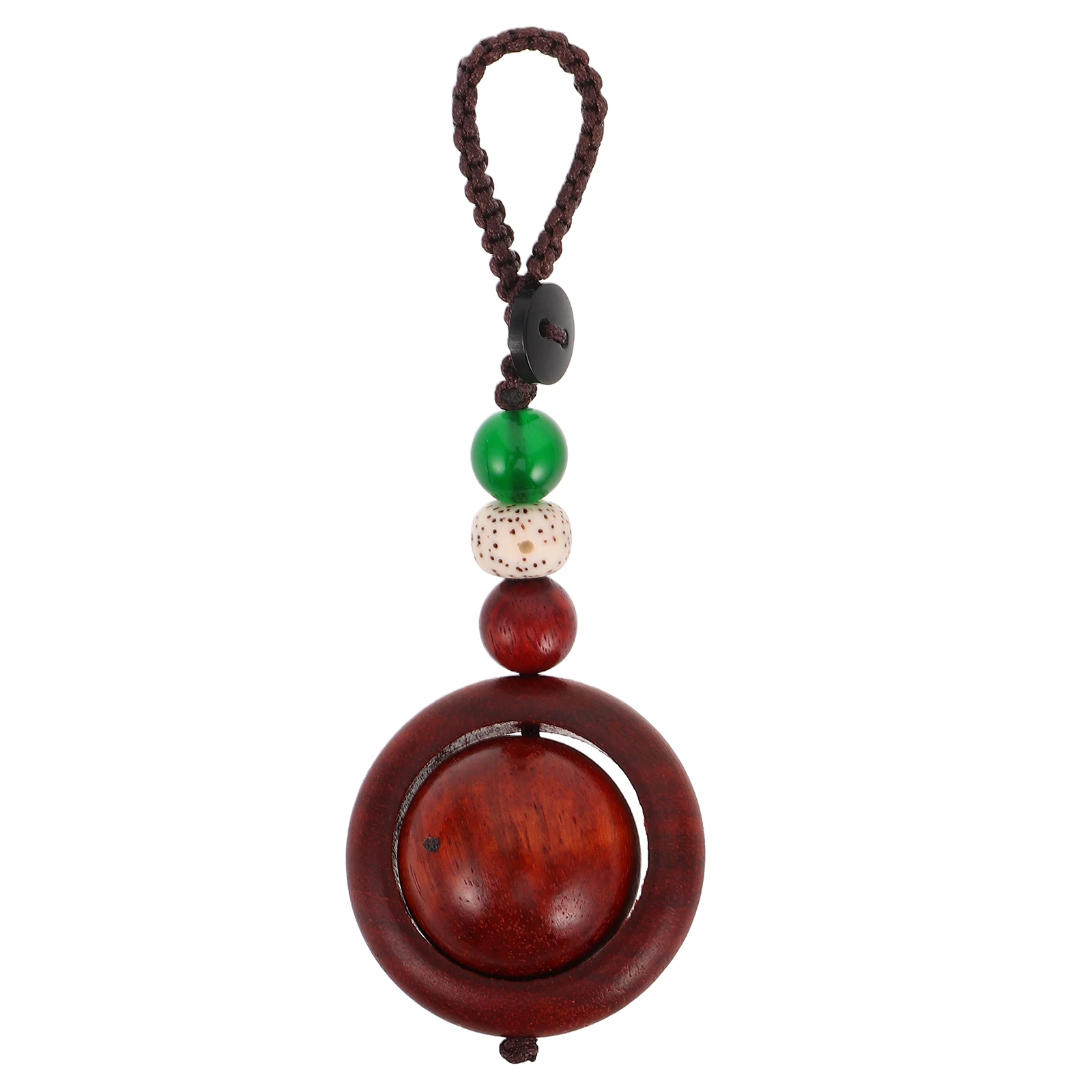 

Car Key Chain Wood Elegant Charm Pendant Backpack Supply Ornament Hanging Decor Key Accessory Vehicle Chinese Style