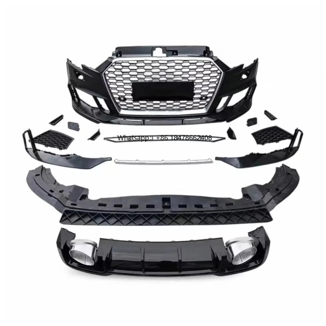 

Factory A3 S3 8v Body Kit for A3 2013 2014 2015 2016 A3 S3 Upgrade RS3 Style Car Front Lip Bumpers Grill Diffuser Kit